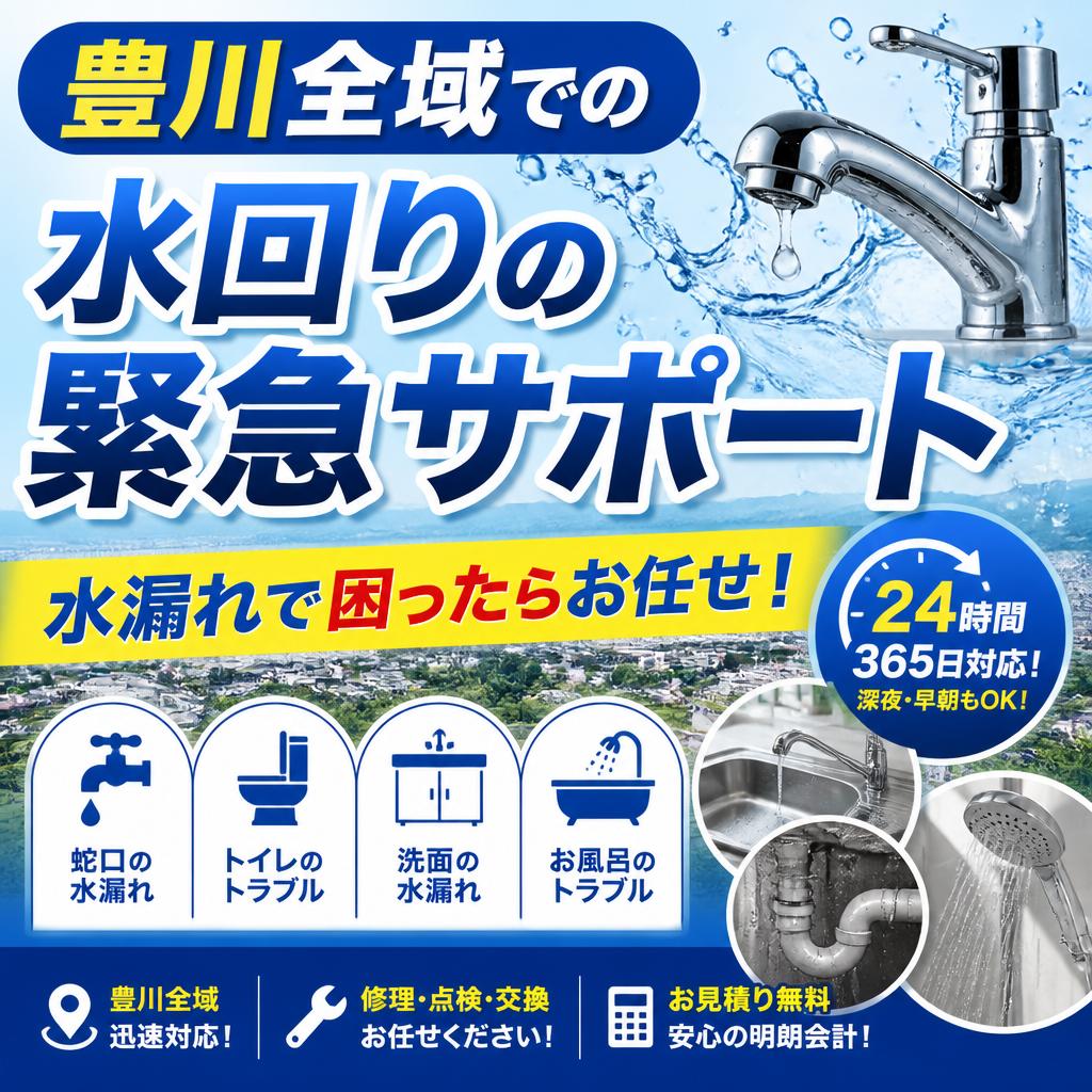 豊川全域での水回りの緊急サポート、水漏れで困ったらお任せ！