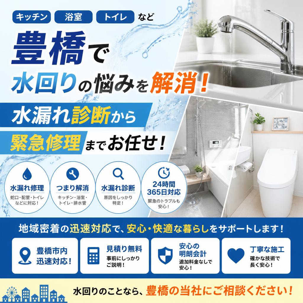 豊橋で水回りの悩みを解消！水漏れ診断から緊急修理までお任せ！