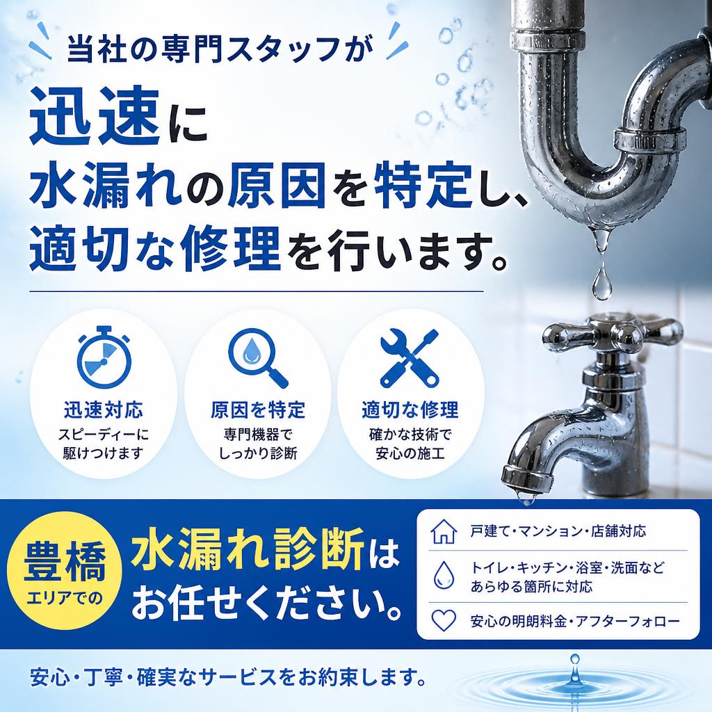 迅速な水漏れ診断で安心を提供