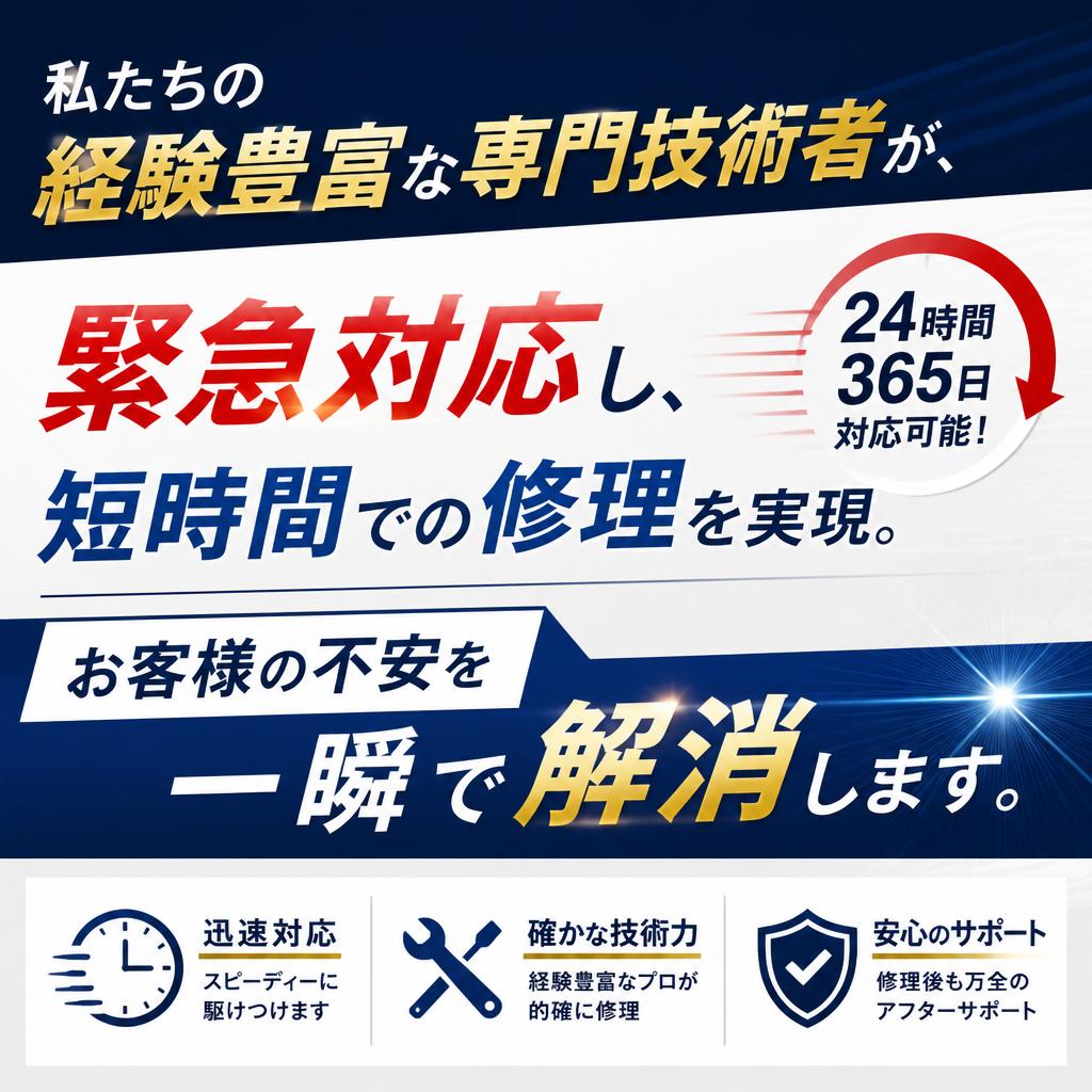 専門家による迅速なトラブル解決