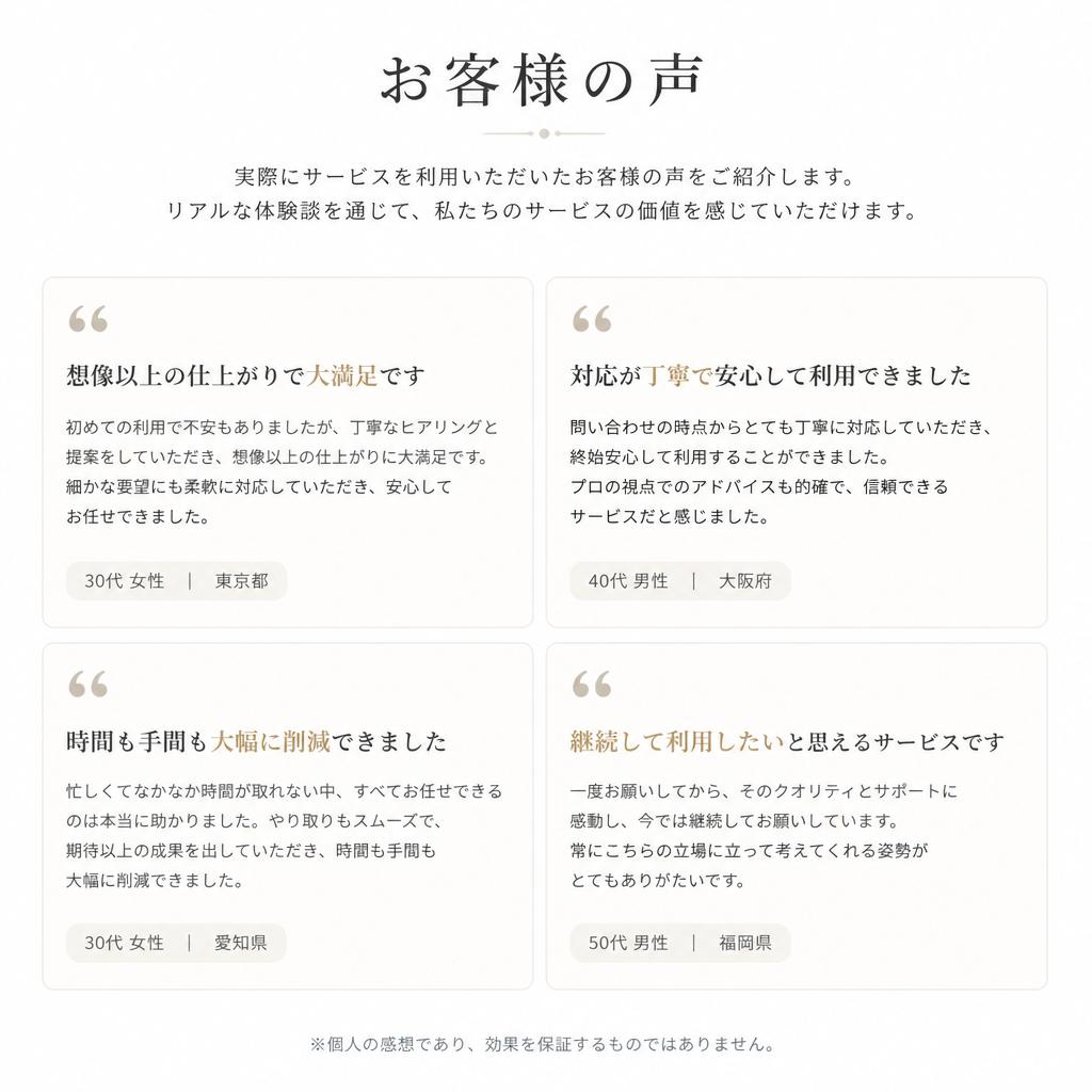 お客様の声
