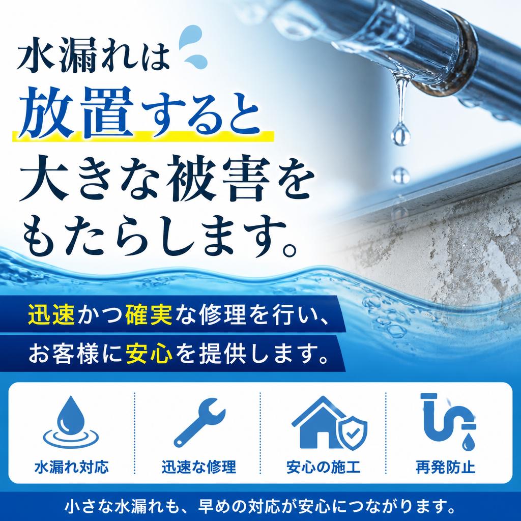 水漏れ修理のプロの技術