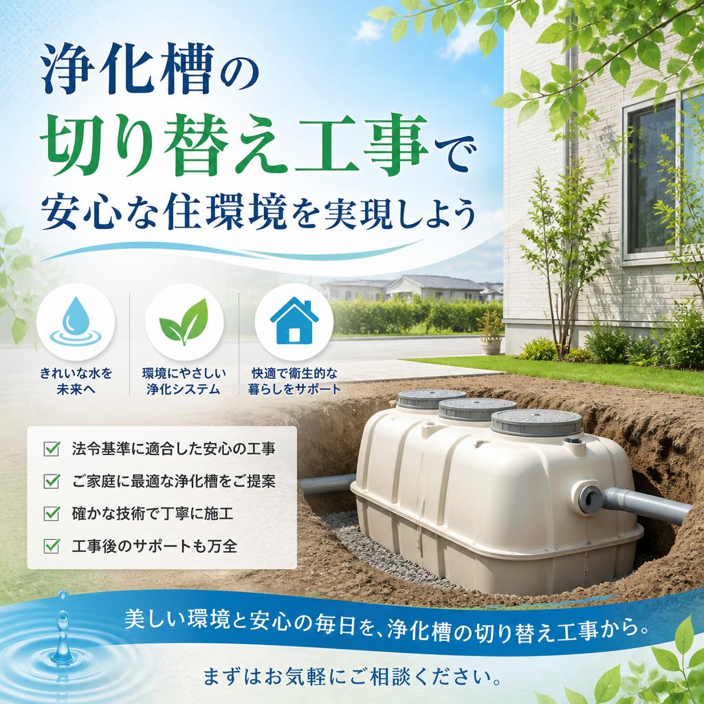 浄化槽の切り替え工事で安心な住環境を実現しよう
