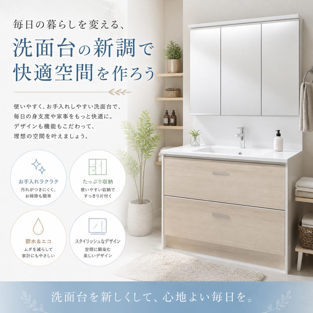 毎日の暮らしを変える、洗面台の新調で快適空間を作ろう