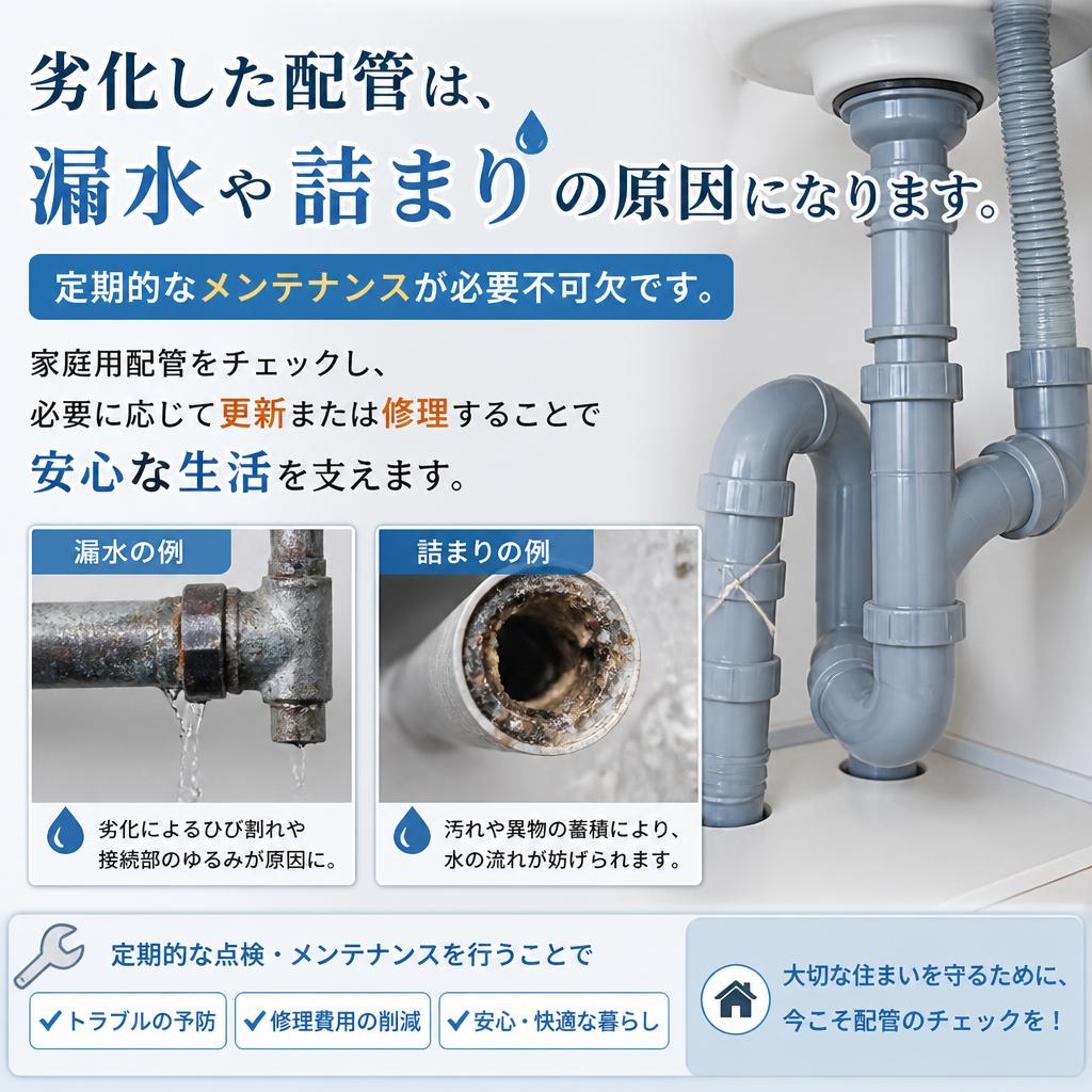家庭用配管のメンテナンス