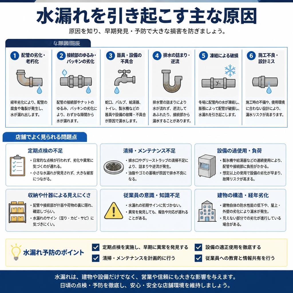 水漏れの原因とは？