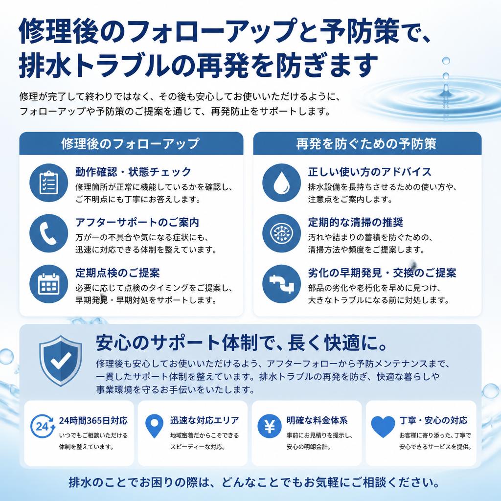 安心のアフターサービス