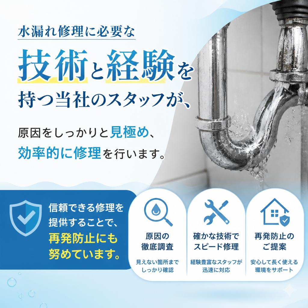 水漏れ修理のプロフェッショナル