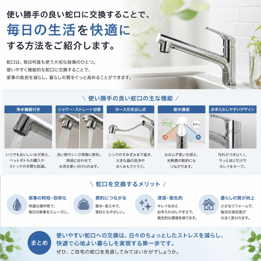 蛇口交換で安心な生活を