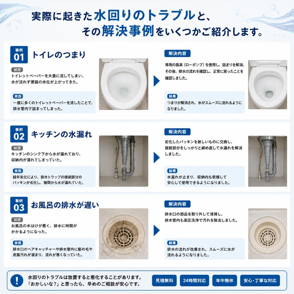 水回りのトラブル解決事例
