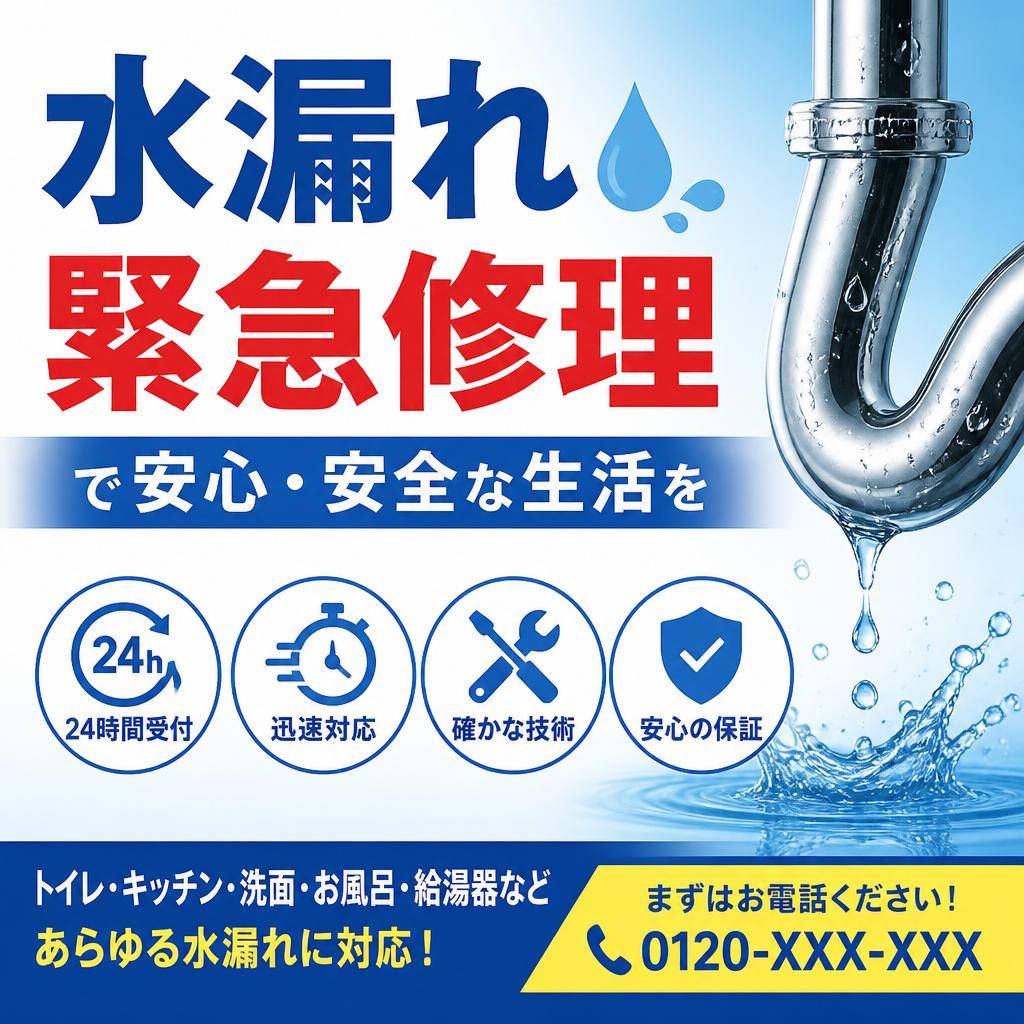 水漏れ緊急修理で安心・安全な生活を