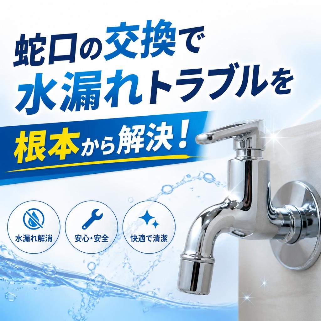 「蛇口の交換で水漏れトラブルを根本から解決！」