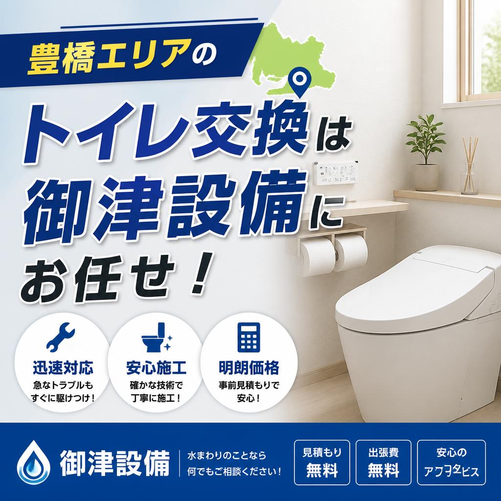 豊橋エリアのトイレ交換は御津設備にお任せ！