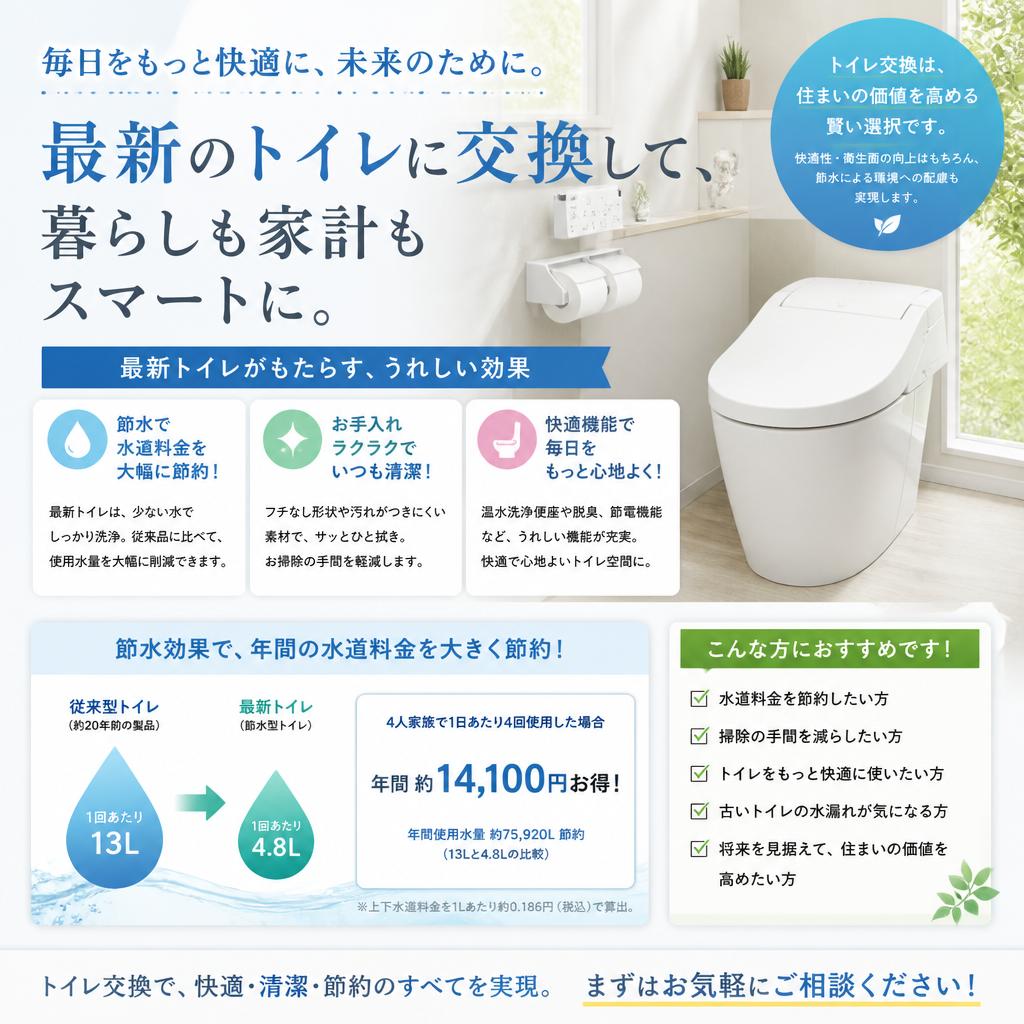2. トイレ交換のメリット