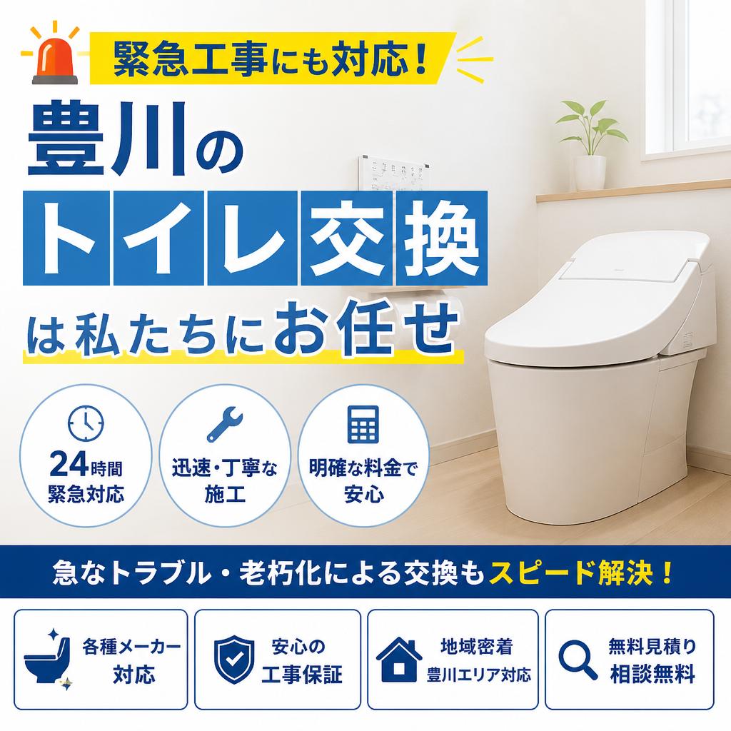 緊急工事にも対応！豊川のトイレ交換は私たちにお任せ