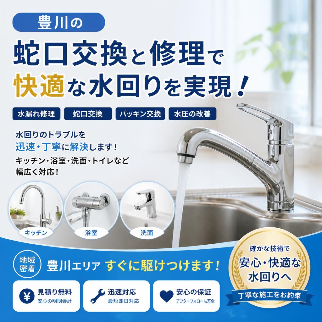 豊川の蛇口交換と修理で快適な水回りを実現！