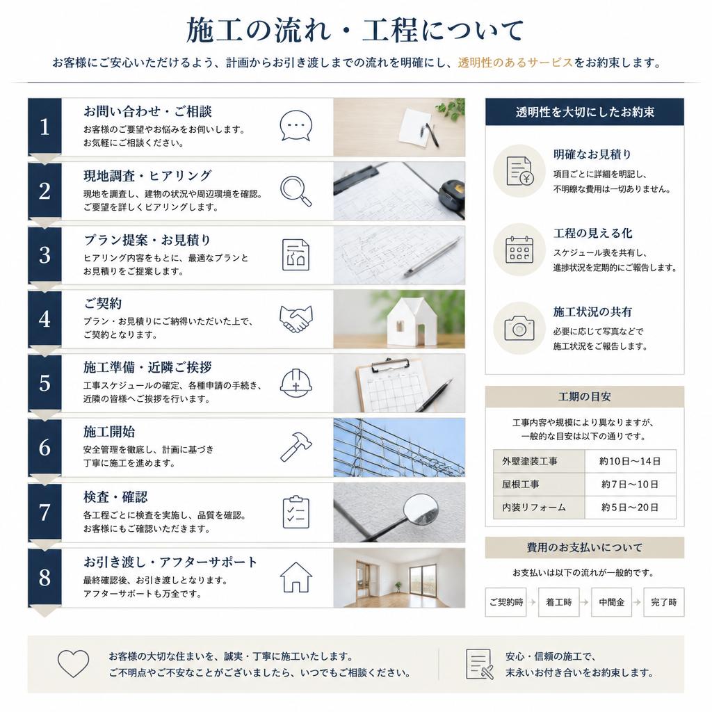 施工プロセスのご説明