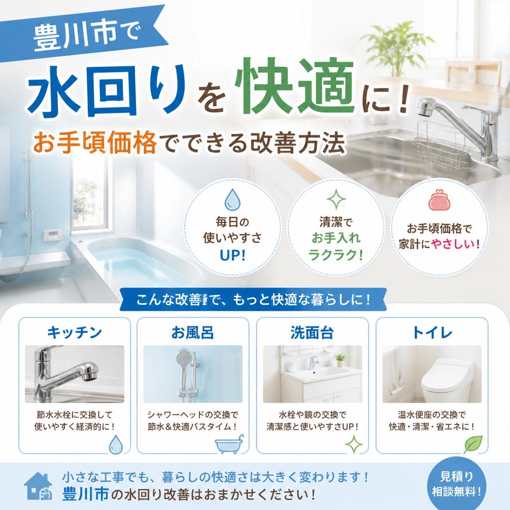 豊川市で水回りを快適に！お手頃価格でできる改善方法