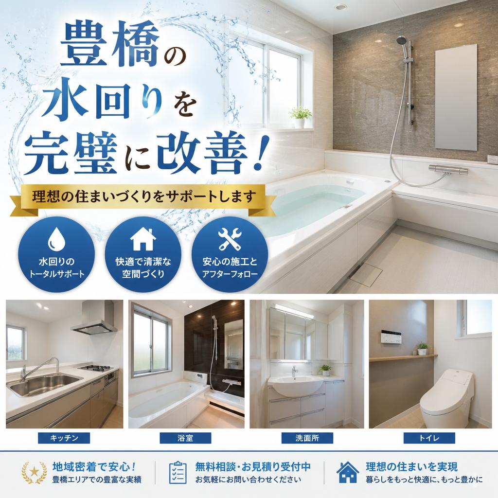 豊橋の水回りを完璧に改善！理想の住まいづくりをサポートします