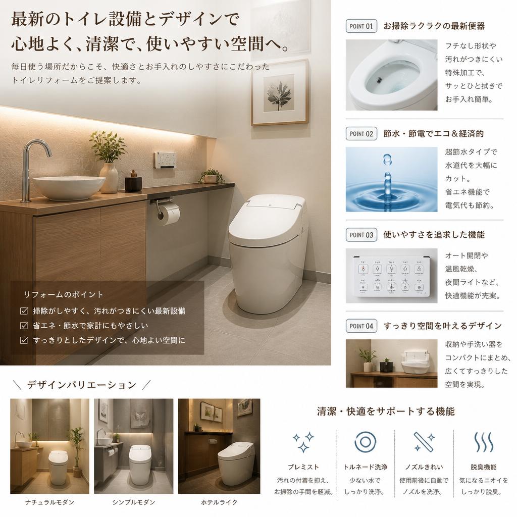 トイレリフォームのアイデア