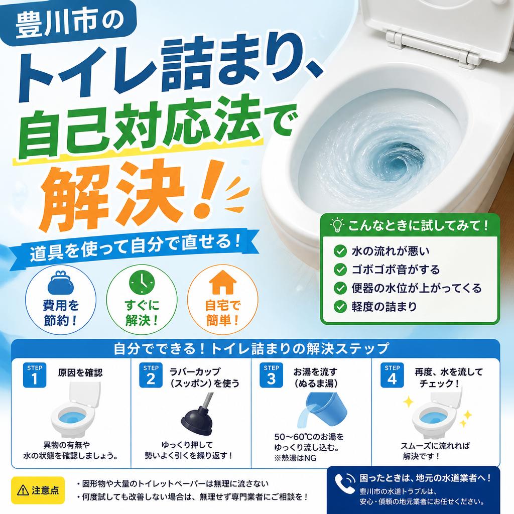 豊川市のトイレ詰まり、自己対応法で解決！