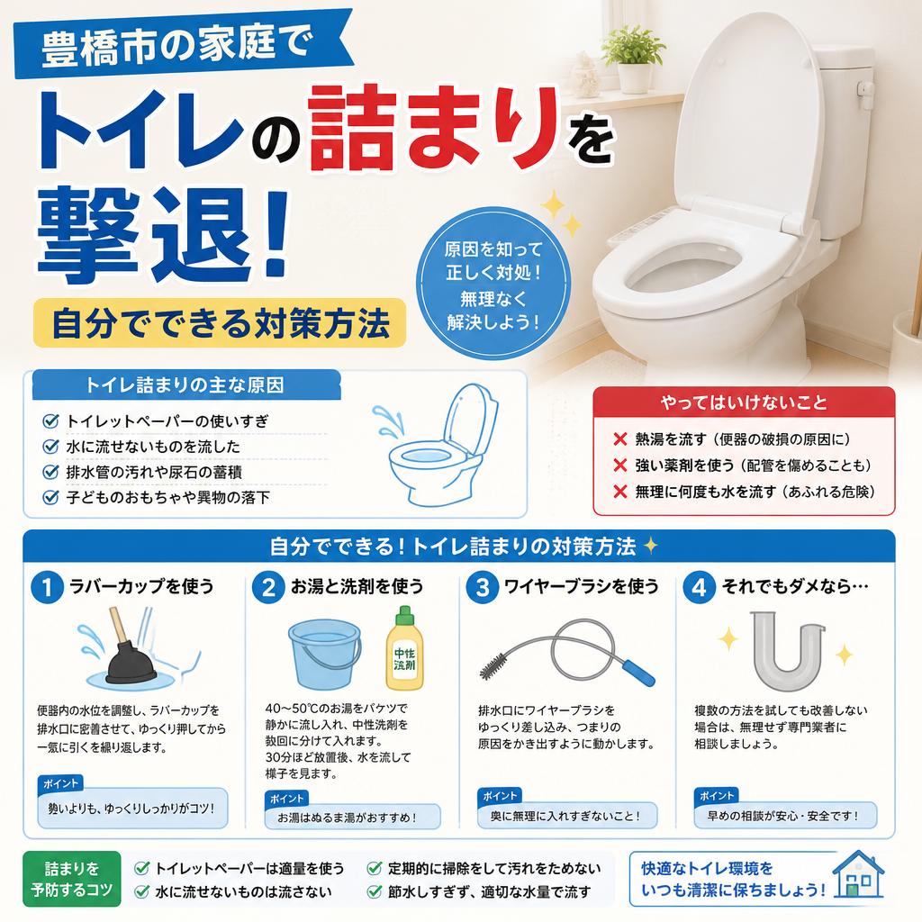豊橋市の家庭でトイレの詰まりを撃退！自分でできる対策方法