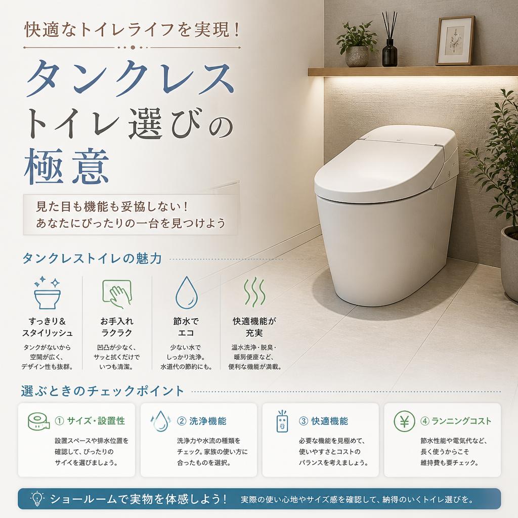 快適なトイレライフを実現！タンクレストイレ選びの極意