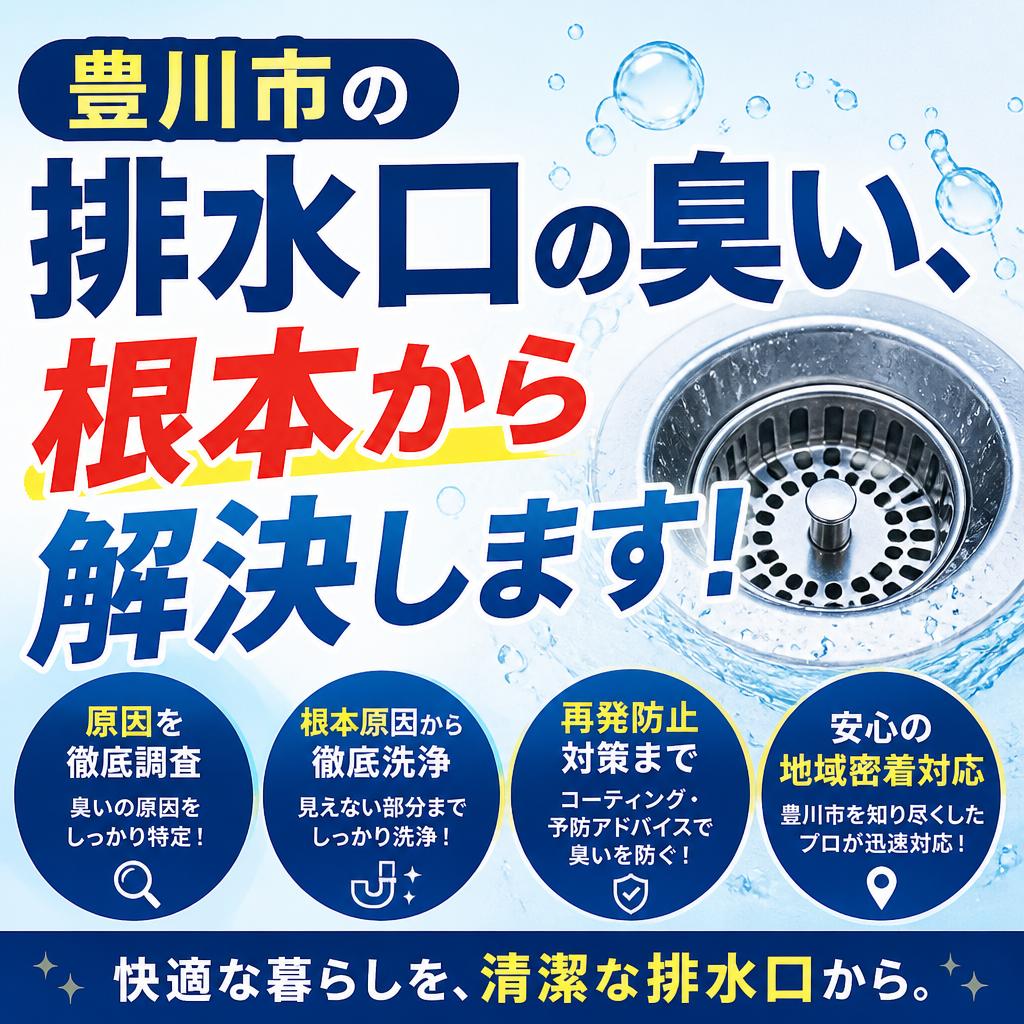 豊川市の排水口の臭い、根本から解決します！
