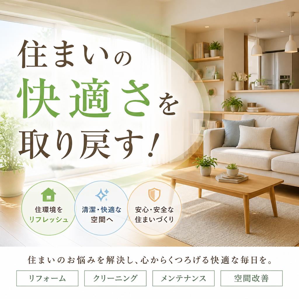 住まいの快適さを取り戻す！