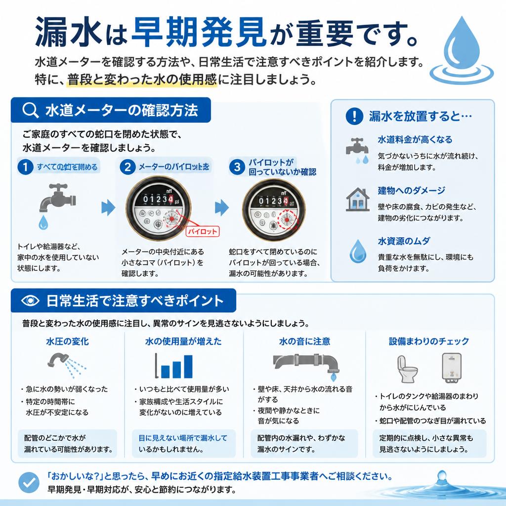 漏水を見逃さないためのポイント