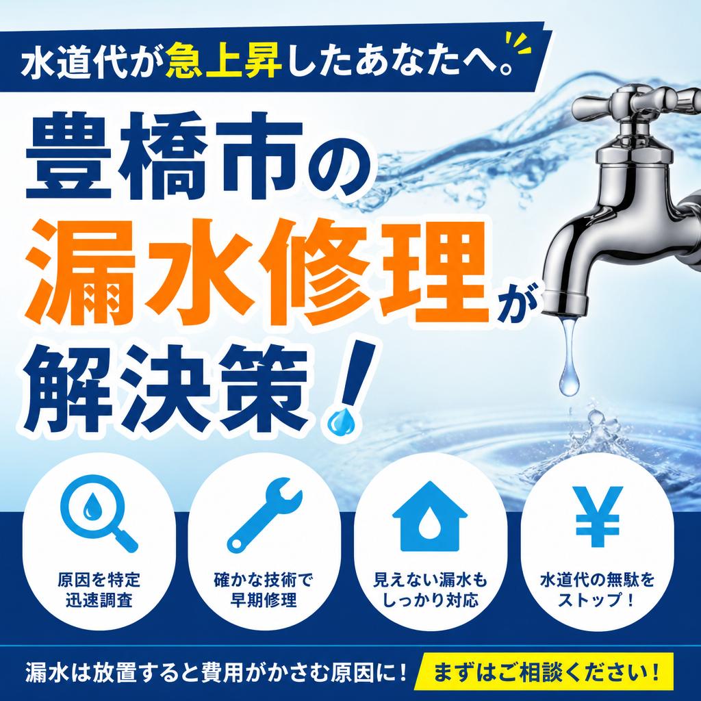 水道代が急上昇したあなたへ。豊橋市の漏水修理が解決策！