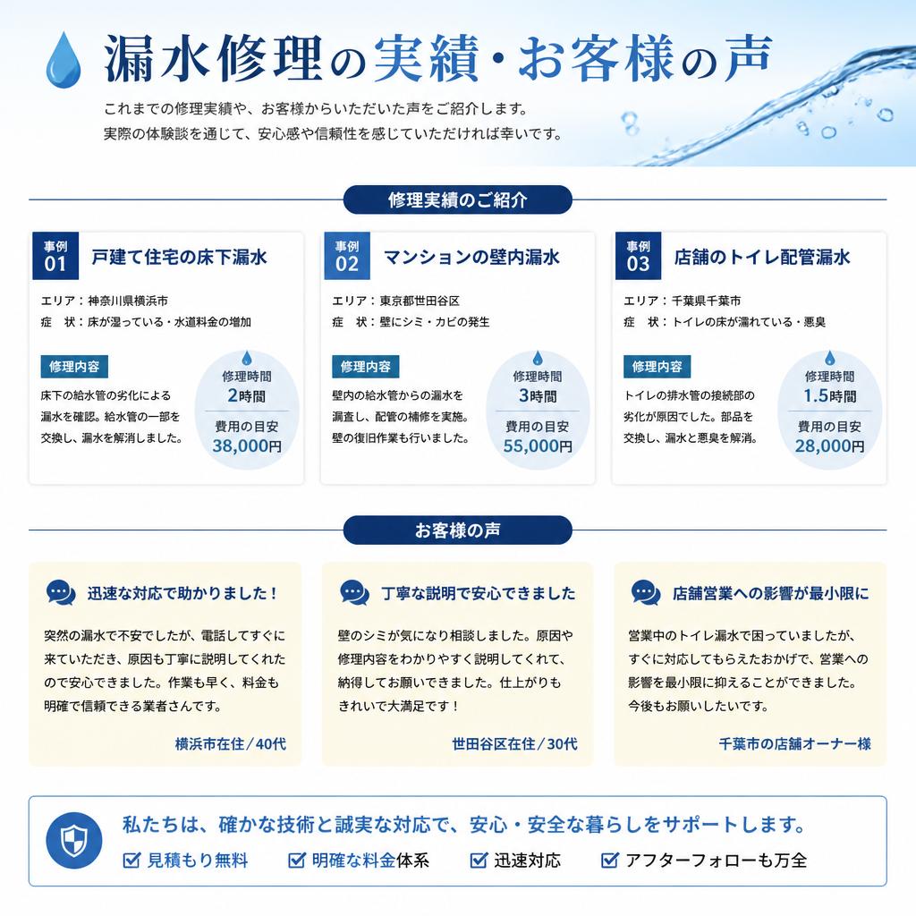 実績とお客様の声