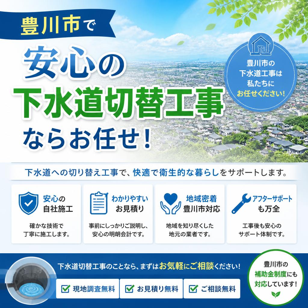 豊川市で安心の下水道切替工事ならお任せ！