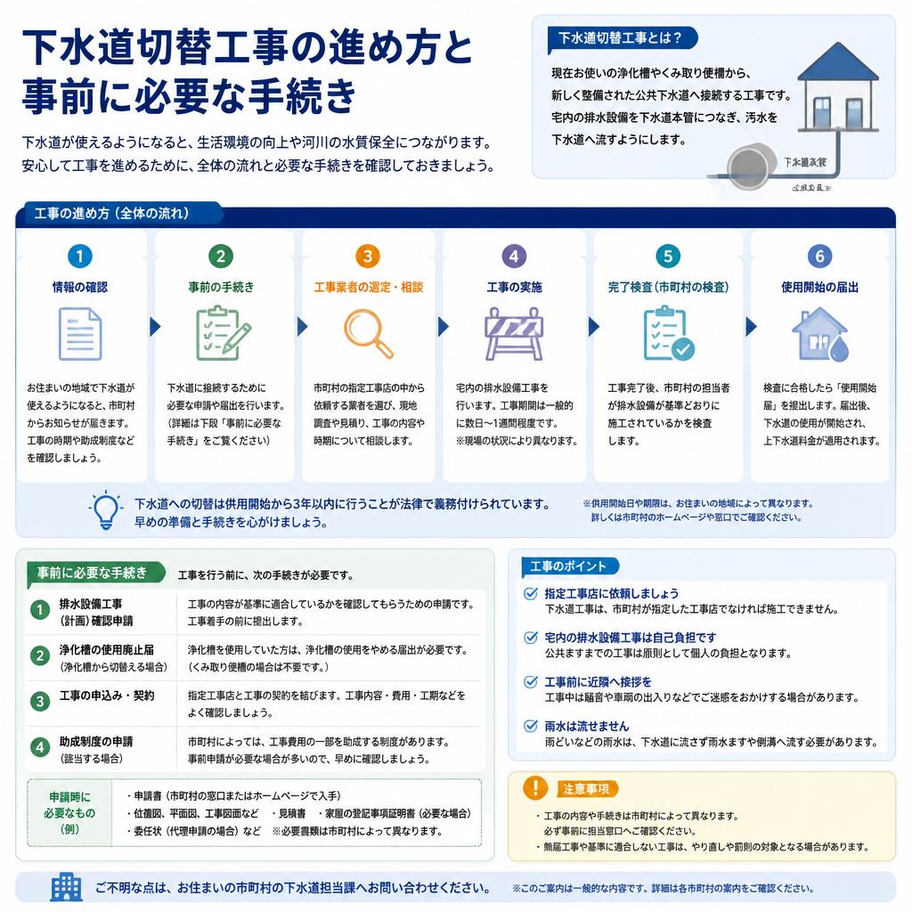 工事の流れと必要な手続き