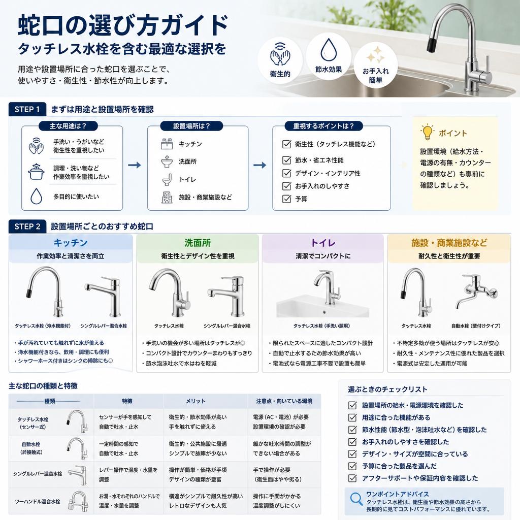 蛇口の選び方